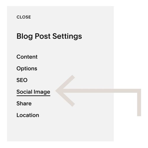 How to add a social share image to Squarespace