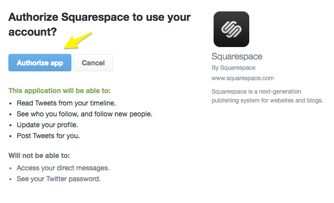 How to link social media accounts in Squarespace