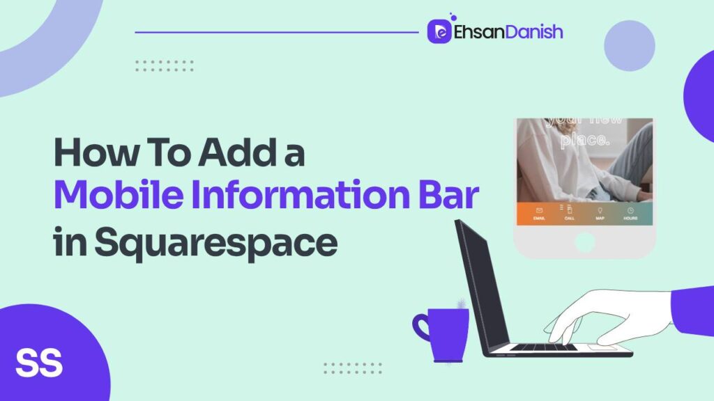 how to add a mobile information bar in Squarespace