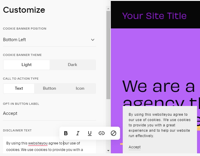 How to Customize Squarespace Cookie Banner [Copy+Paste]